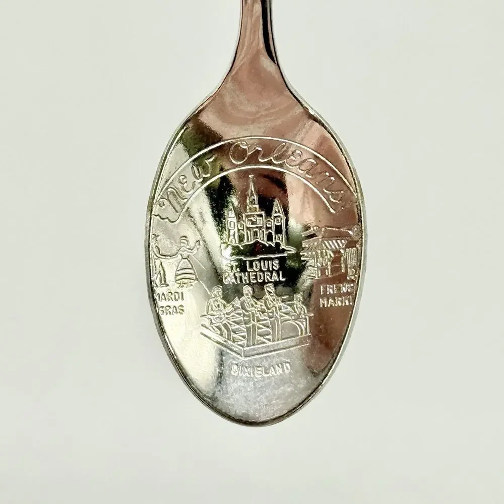 New Orleans Louisiana Silver Vintage Souvenir Spoon 3.5